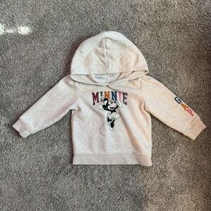 GAP Kids Light Gray Minnie Mouse Hoodie